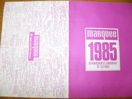 Marquee club london feb 1985 - club,