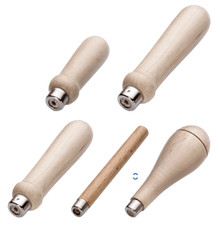 Wooden Hand File Handle 3", 4", 5" Silver Ferrule Workshop Handle Filing Handle 