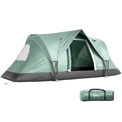Outsunny man camping - man, tent