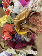 Fabric Scraps x2kg Craft Large Bundle  Fabric Lace Dolls Quilts Sewing Toys Etc