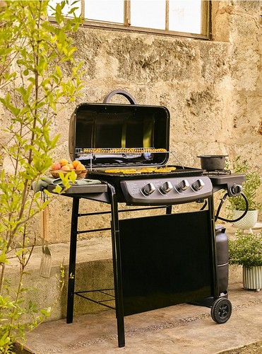 Black uniflame burner - black, gas