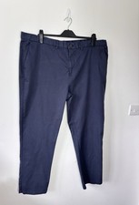 TU Men’s Navy Blue Straight Chino Trousers 44W 31L
