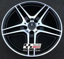 MERCEDES C CLASS 1x 18" GENUINE AMG BLACK DIAMOND CUT FRONT ALLOY WHEEL S121DCBF