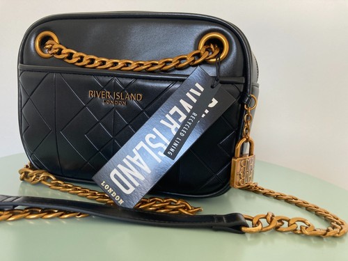 River island black bag long - river,