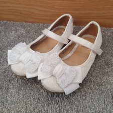 F&F Girls White Shoes with bow