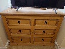 Corona Mexican Pine 6 Drawer Wide Chest of Drawers