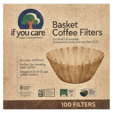 If You Care 17504 Basket Coffee Filter, Fits 8-12 Cup Drip Makers,... 
