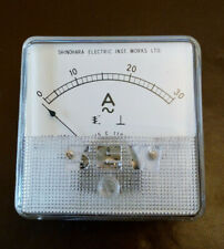 SEW Shinohara Japan Ammeter SR65PA AC Panel Meters - Range 0-30A AC