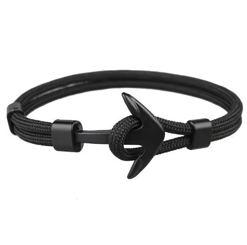 Anchor bracelet black men - anchor, |