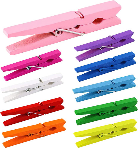 Colored clothespins pcs - 50,