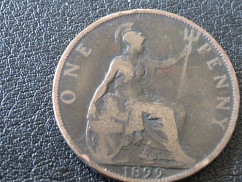 Victoria 1899 penny coin - victoria,