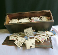 Antique Wooden Military Jigsaw Puzzle MD (Mauclair-Dacier) Militaire + Box 1900