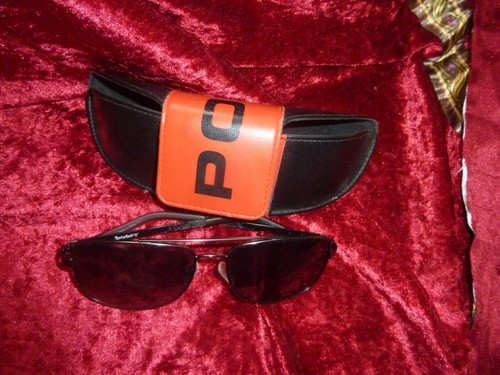 Police black red sunglasses - black,