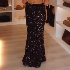 ZARA : Long Sequin Skirt : 1223/477 | *UK Buyers No Import Fees* |