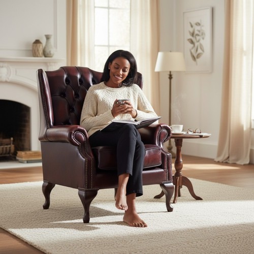 Armchair high back living room - back,