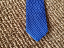 Hermes silk tie blue patterned