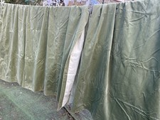 Pair Vintage Green Velvet