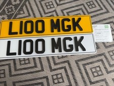 L100 MGK personal Private cherished personalised registration plate number