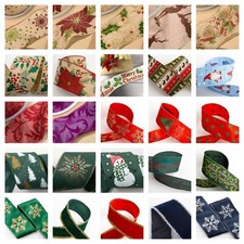 Wide Christmas Wired Edge