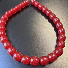 Genuine cherry amber - amber, beaded