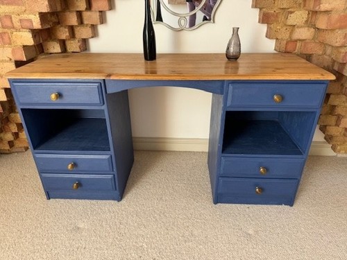 Solid wood upcycled desk - , with