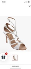 Supadance Womens Dance Or Bridal Heels Size 7.5 white satin style 1062