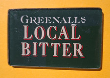 GREENALLS brewery LOCAL BITTER beer pump keg font ale t-bar badge CLOSED