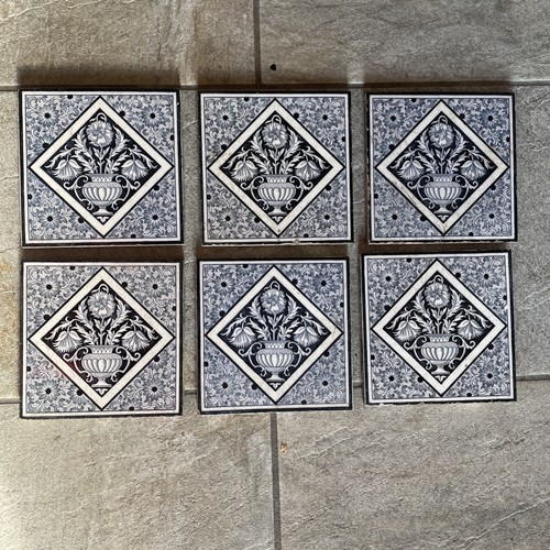Vintage ceramic tiles - tiles, blue