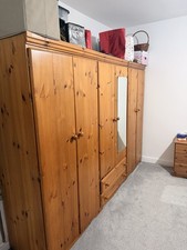 Triple & Double Pine Wardrobe