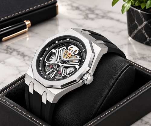 Luxury skeleton watch - watch, with