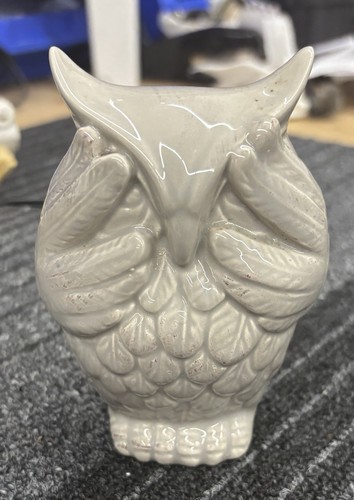 Small ceramic owl - ceramic,