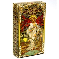 Golden Art Nouveau Tarot 78 Tarot Cards Deck English Version Divination Games