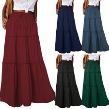 Ladies Boho Maxi Skirt Womens