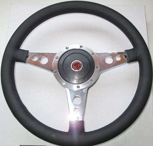 New leather steering wheel - leather,