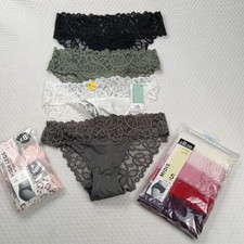 12 Pack George Knickers Size 14 Cotton Lace Mix Bundle Ladies Pants
