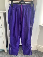 VINTAGE REEBOK TRACKSUIT BOTTOMS Size S Small Shell Suit Purple  