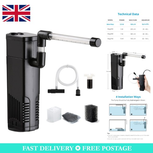 Compact 150l aquarium filter - 150l/h,
