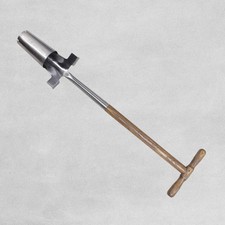 Charles Rose Stainless Steel Long Handled Bulb Planter - Ash Handle