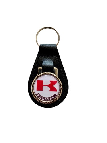 Black leather keyring fob - keyring/,