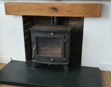 Multi Fuel Wood Burning Stove Log Burner 5-7kw to room