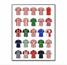 Lincoln City Football Shirt, Lincoln City Football Poster, Kit Gift, a4 Print