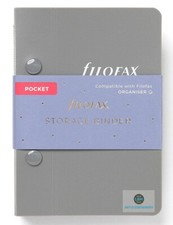 Filofax Storage Binder Grey for Pocket Size Insert Sheets 132918