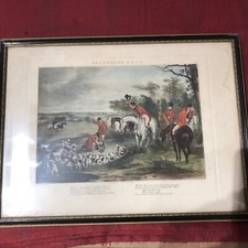 Antique Hand Painted Etching