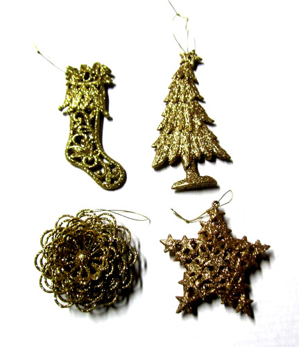 Lot vintage gold glitter - lot, 4