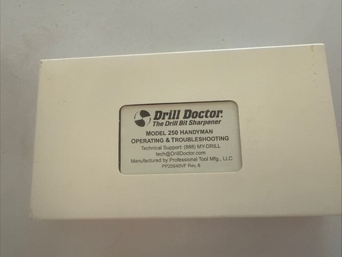 Drill doctor model 250 user - 250, user's