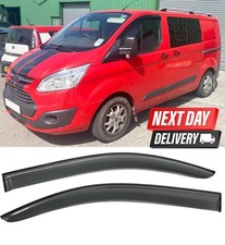 Smoked WIND DEFLECTORS for FORD TRANSIT CUSTOM 2012-ON 2PCS NEXT DAY DELIVERY