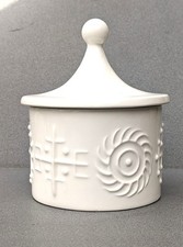 Portmeirion Totem White Sugar Bowl with Lid.