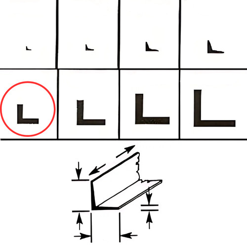 Plastruct angles 8mm - -, 4.8mm