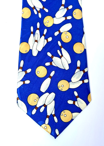 Pin bowling tie pure silk - 10,