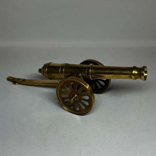 Vintage brass model cannon - vintage,